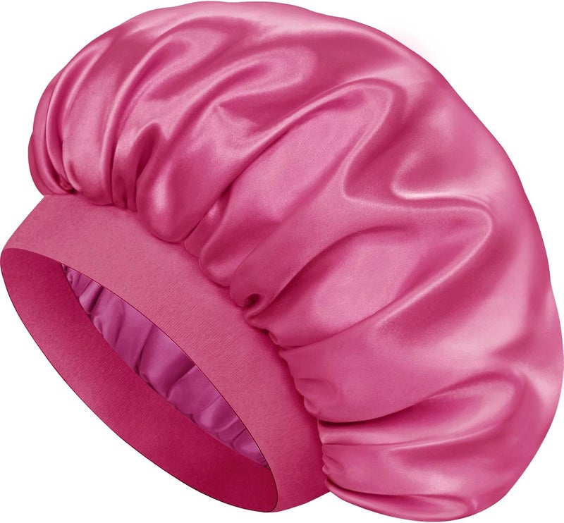 Doitory Store Satin Silk Bonnet for Sleeping, Double Layer Silk Sleep Cap for Men & Women, Soft Satin Lined Bonnet for Curly Hair - Image 1